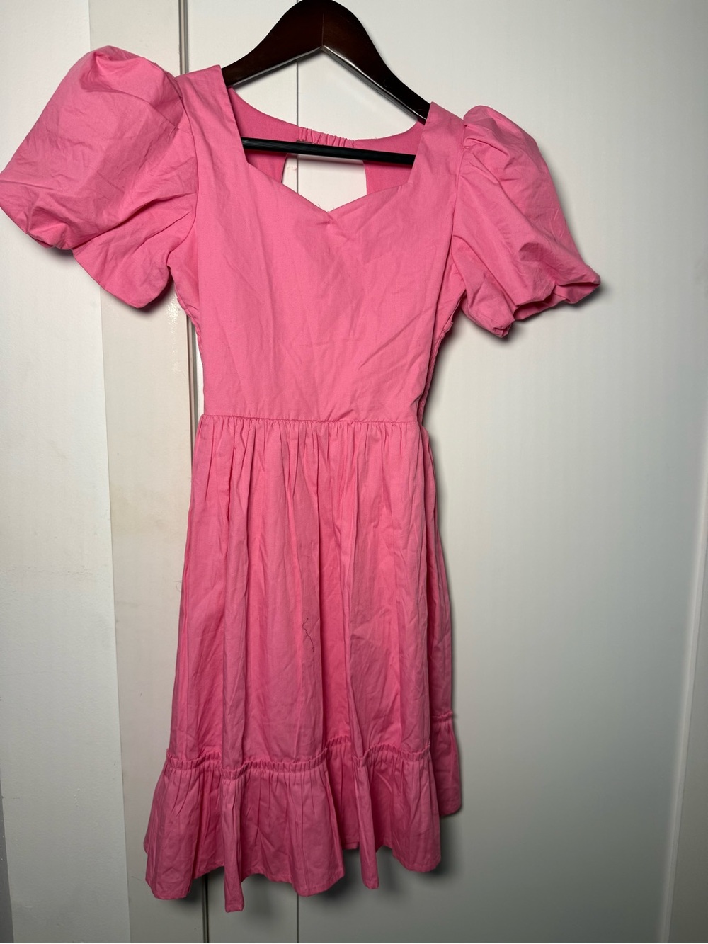 Speechless Girls' Bubblegum Pink Puff Sleeve Dress